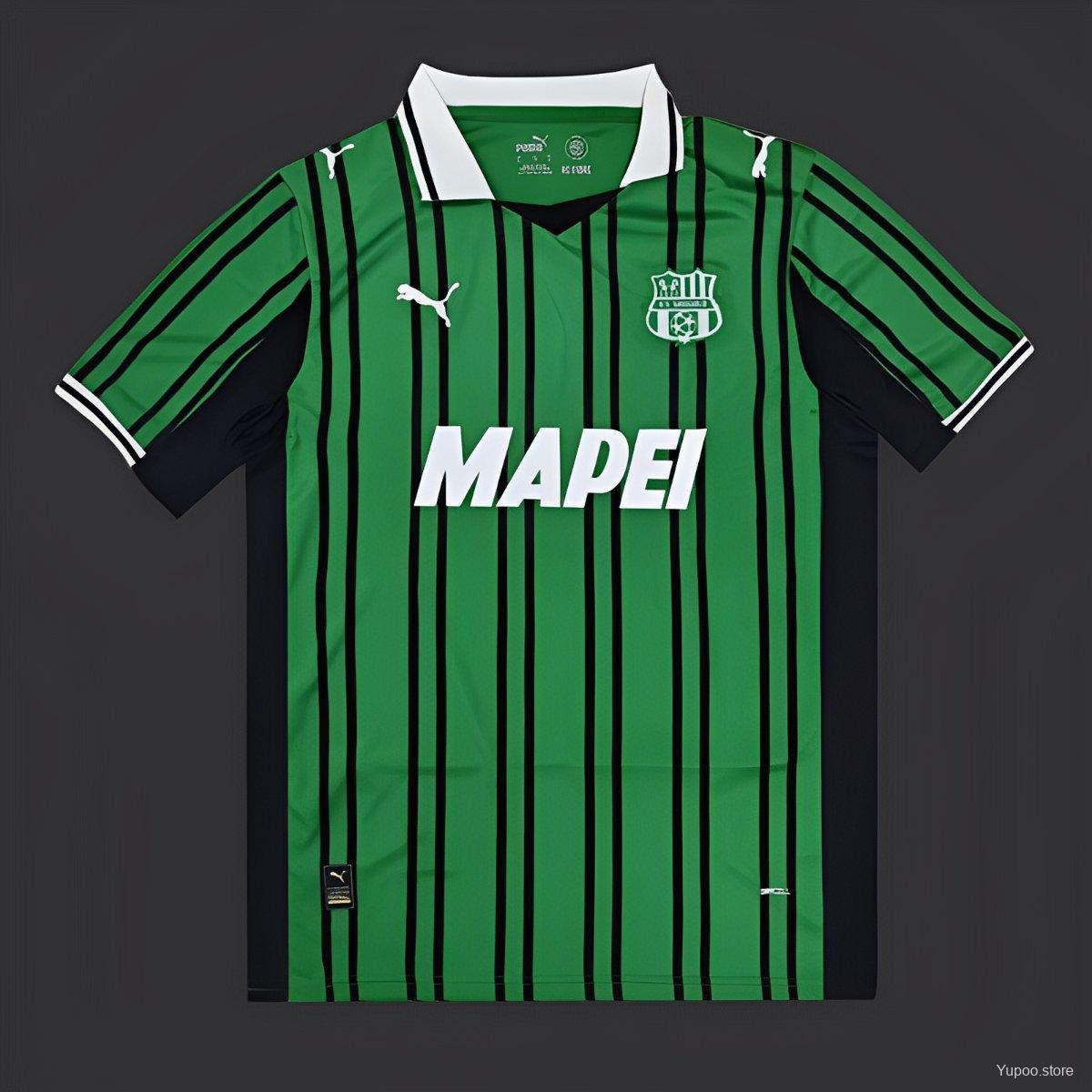 Camiseta de fútbol Sassuolo 2025/26 LOCAL MANGA CORTA VERSION FAN
